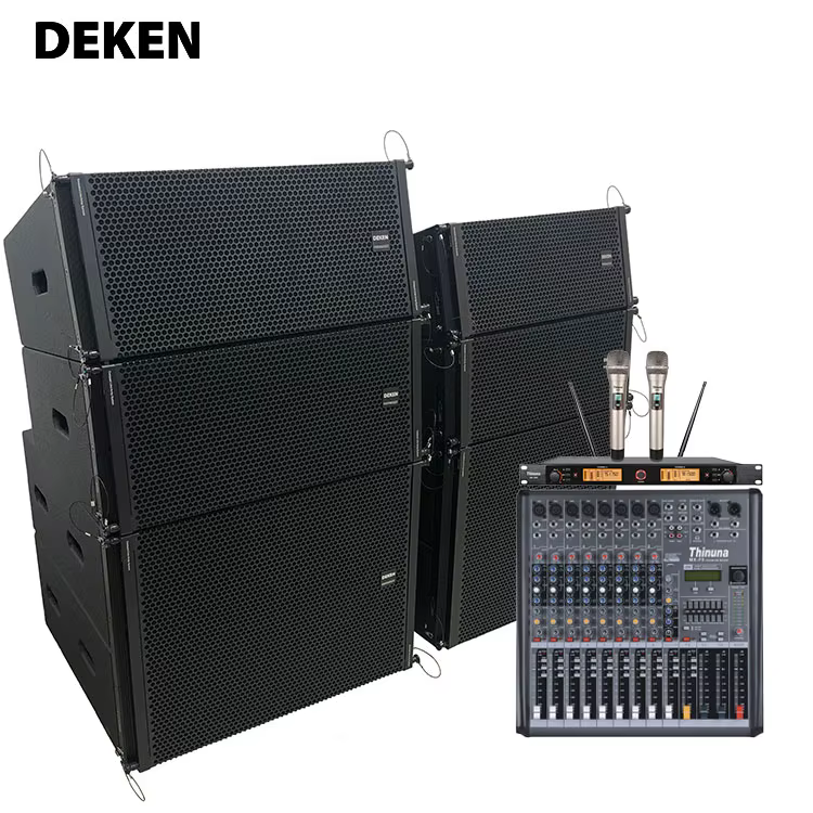 Deken SHOW L210 Hot Sale Nice Quality Dual 10" Inch  2-way Powered Line Array Professional Speakers for Performance