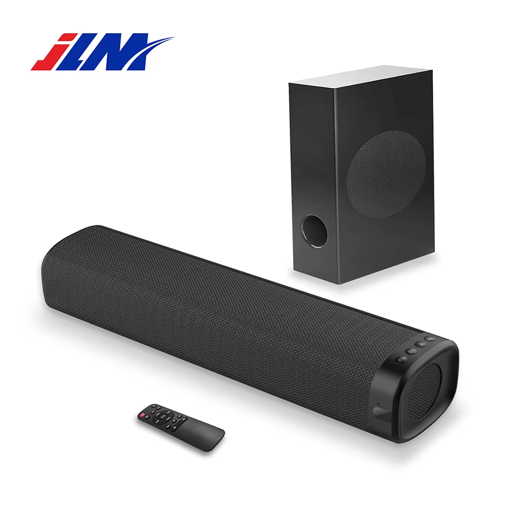 High Quality 60W 2.1 Home TV Soundbar Theatre System Wireless for Bluetooth 3D Surround Bass Subwoofer Wood Plastic Loudspeaker