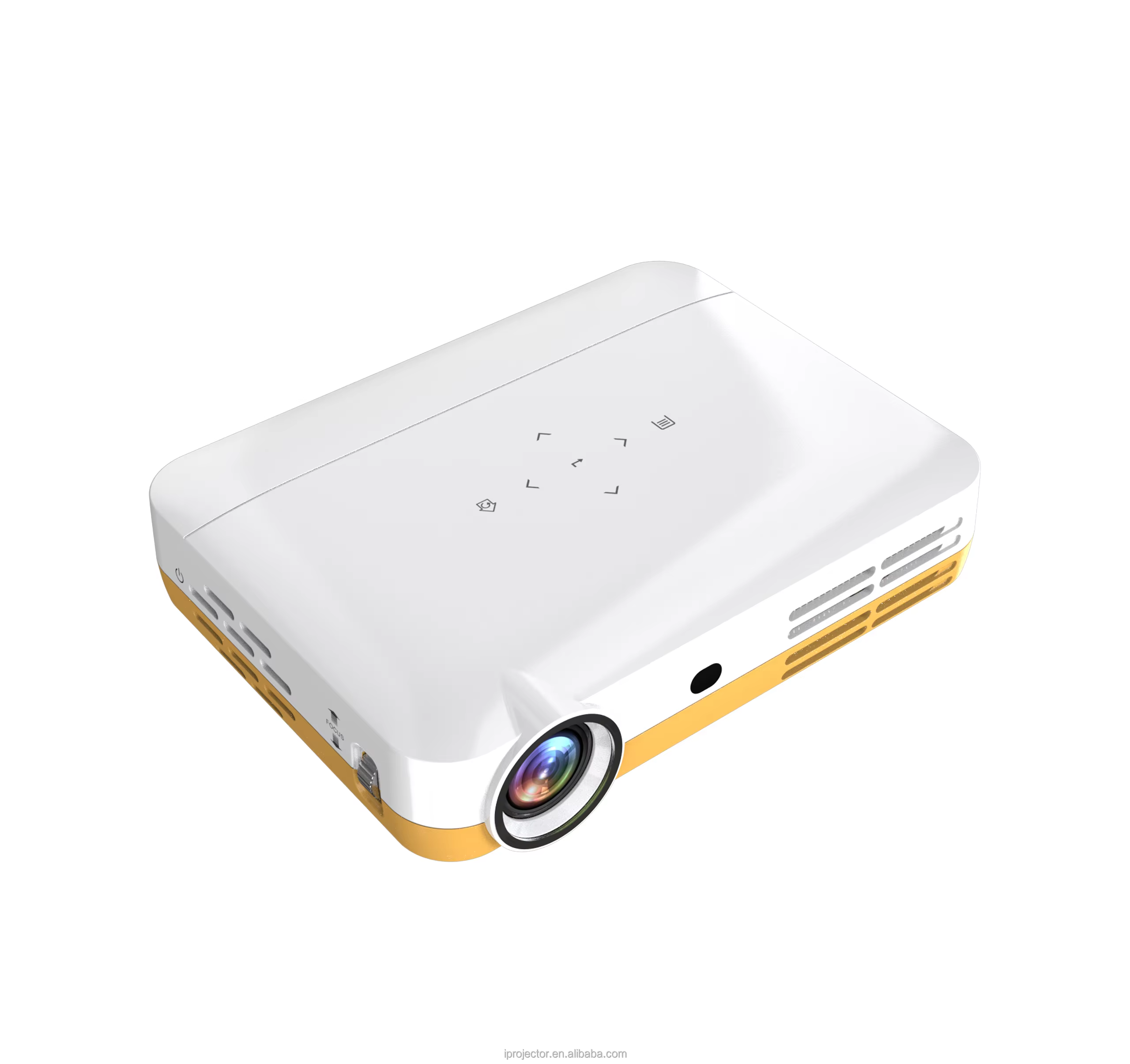 WOWOTO H10S Golden Color Full HD  4500 Lumens 3D Video Projector Android 9.0 BT5.0 5G WiFi Pocketable