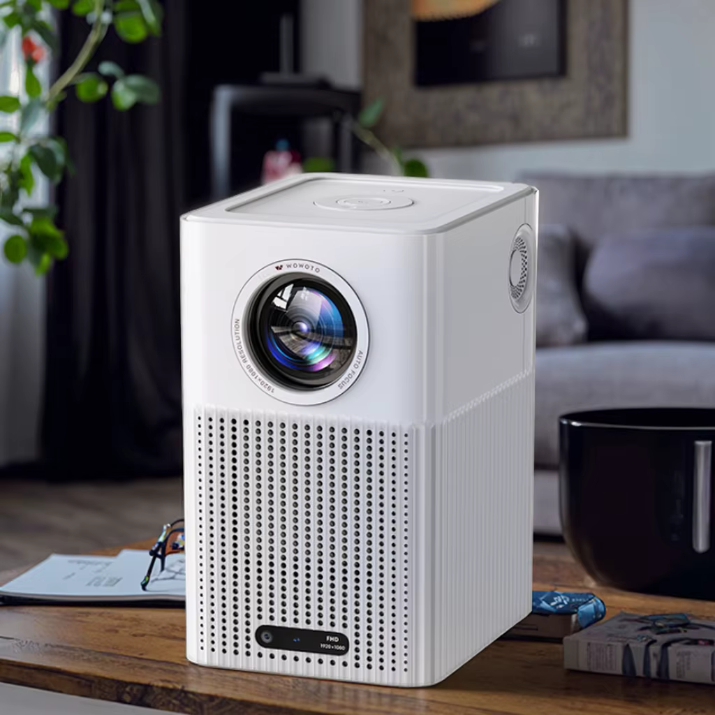 WOWOTO BL14Pro Ultra Smart HIFI Stereo Projector 1080P 4K Android TV 9.0 Auto Focus 1200 ANSI Portable LED Lamp Dust-Proof 3D