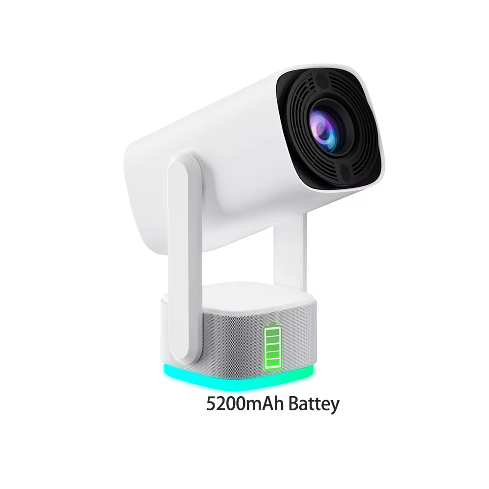 Mini Projector Rechargeable Battery Powered Projector 1080P Smart Portable Proyector Auto Focus Keystone Outdoor Movie Projector
