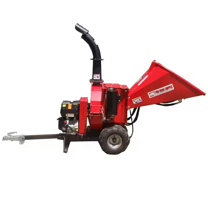 High-Performance Gasoline Wood Chipper with 360-Degree Swivel Discharge System