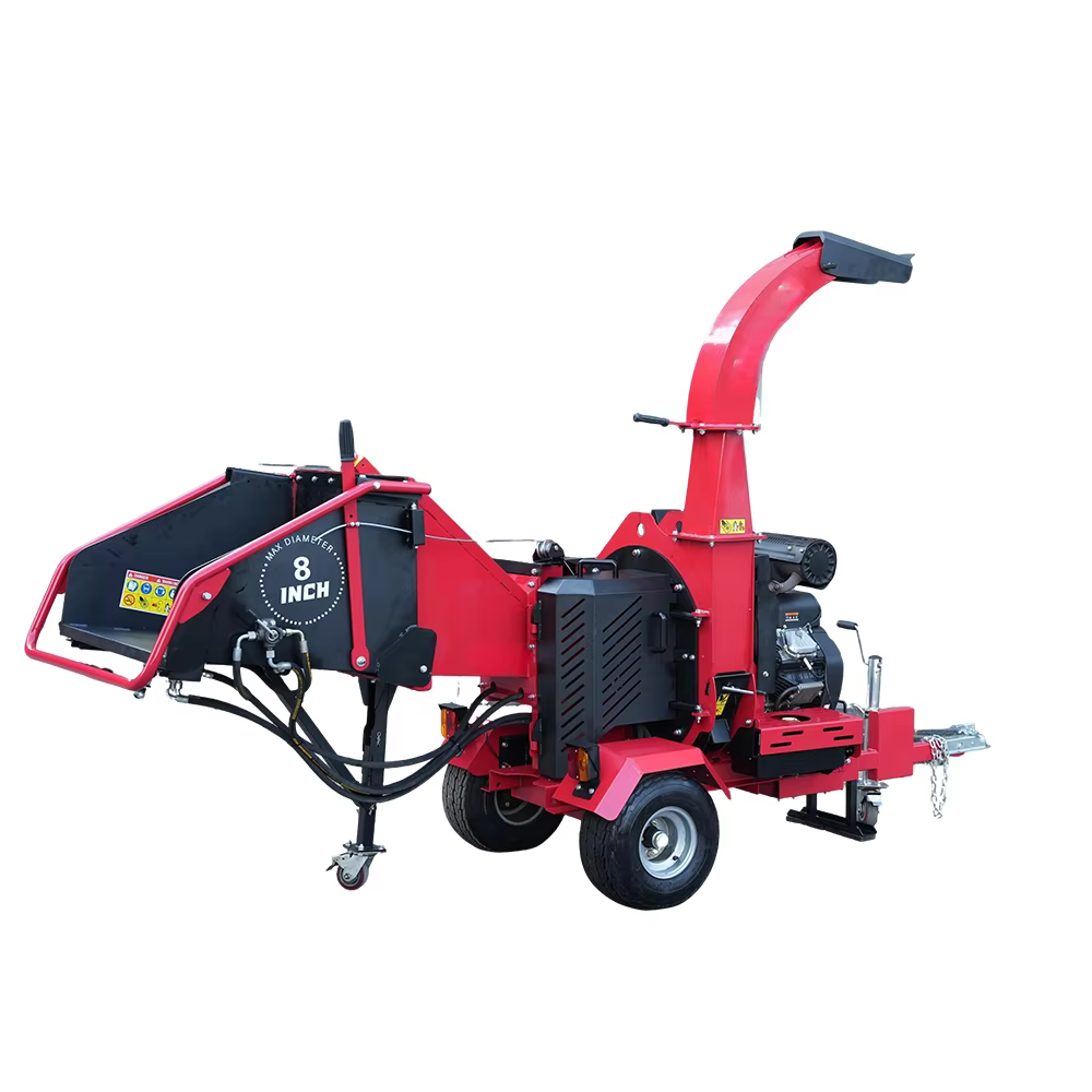 Hydraulic Feeding Forest Farm Machinery ATV Wood Chipper Shredder Tree Branch Crusher Machine