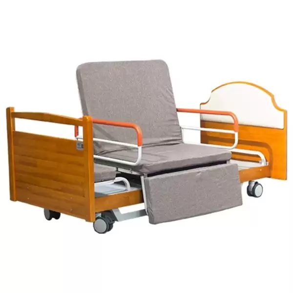 Adjustable Home Patient Care Nursing Bed for Elder Wooden 5 Function Rotating Automatic Electric Medical Hospital Bed