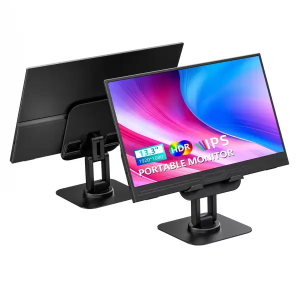 13.3 Inch Factory New Portable Monitor 1080P IPS LCD FHD External Second Screen for Laptop Smartphone PC Gaming Office Travel Ex