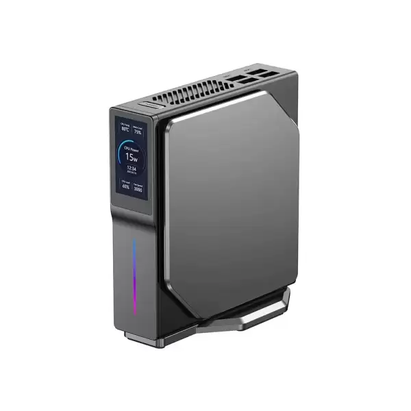 S1 LCD SCREEN Rgb Mini PC with Screen Intel Alder Lake-N95 16GB DDR4 512 M.2 SSD Vertical Computer for Home/Office.