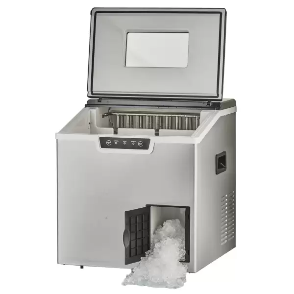 Portable Ice Machine Rapidly Self Clean Ice Maker With Crushed Ice 18pcs Per Cycle 7-10mins Snow Making Machine Push Button
