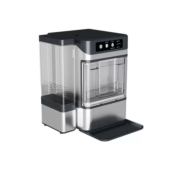 Ice Maker Nugget Countertop, Chewable Pellet Ice Maker With Self-Cleanin Function,17kg/24H Portable Makers For Home