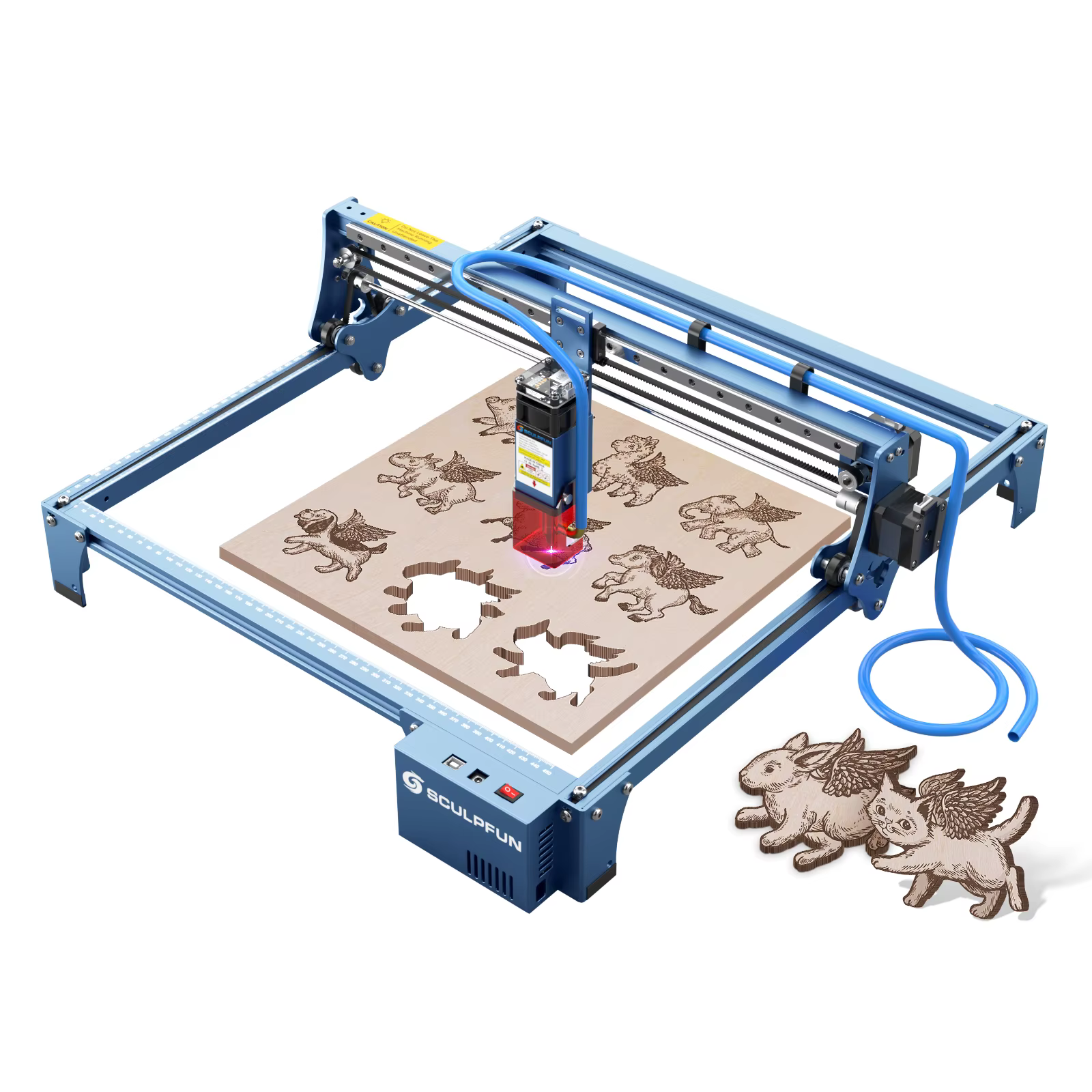Quickly Ship SCULPFUN S10 10w Cardboard Plastic Leather Stainless Steel Wood Cutting CNC Laser Engraving Machine