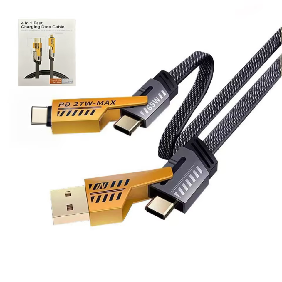 4 in 1 Braided USB Charging Cable