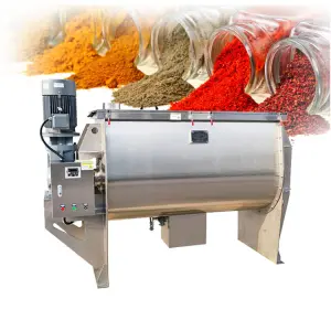 200l 500l 900l 1000l SS304 Double Screw Ribbon Blender Mixer Dry Powder Mixing Machine for Chemicals