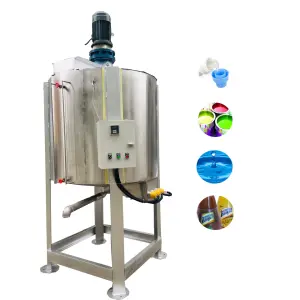 Hot Selling Cosmetic 100l Vacuum Emulsifying Mixer Food Industry Vertical Paddle Mixer Stainless Steel Shampoo Making Mixer