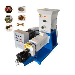 Tilapia Fish Farming Equipment Tilapia Fish Food Pellet Making Machine Single Screw Dry 200kg h Dog Food Extruder Machine