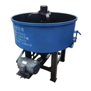 Forced Concrete Storage Tank Cement Mortar Electric Small Concrete Pan Mixer Machine Diesel Electric Flat Mouth Concrete Mixer
