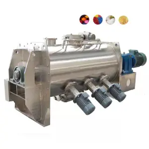 QISHENG Dry Powder Granule Mixer Stainless Steel Plough Shear Blender Heavy Duty Plough Mixer with Cutter