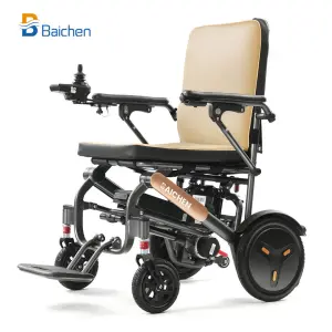 Baichen New Luxury Design 16.9KG Lightweight Quick Folding Aluminium Alloy Intelligence Electric Wheelchair for Adults