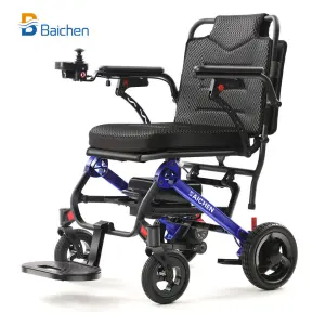 Baichen 11.2KG Ultralight High Strength Magnesium Alloy Brushless Fast Folding Portable Electric Wheelchair for Disabled