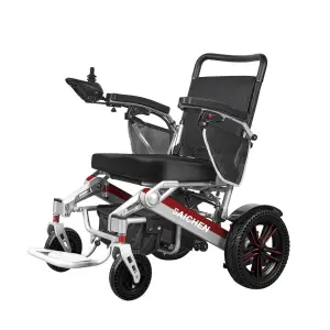 Adult Outdoor Lightweight Mobility Sillas De Ruedas Wheelchair Power Chair Foldable Electric Wheelchair With Smart Controller