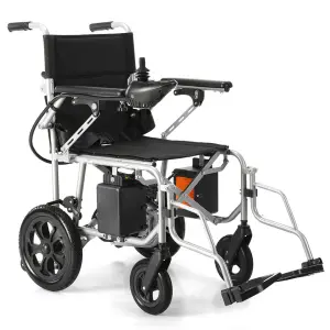 Rehabilitation Wheelchairs Supplier Folded Steel Portable Electric Travel Outdoor Power Wheel Chair for Disabled Seniors