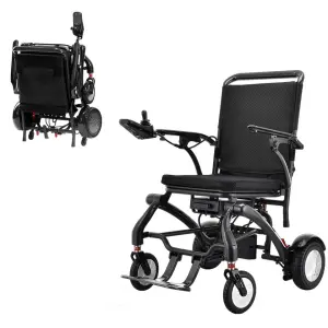 2026 Best Selling Ultra Light Foldable Outdoor Wheelchair Luxury Remote Control Carbon Fiber Electric Wheelchair for Elderly