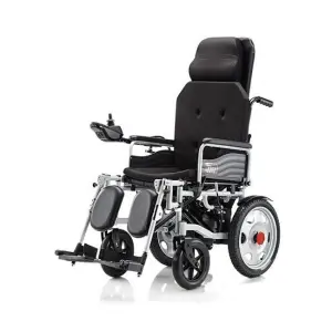 2025 New Hot Sale Cheap Foldable Portable Electric Wheelchair High Backrest Folding Reclining Wheelchair