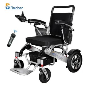 Hot Selling Folding Lightweight Aluminum Alloy Power Wheelchair for Disabled Lightweight Portable Travel Electric Wheelchair