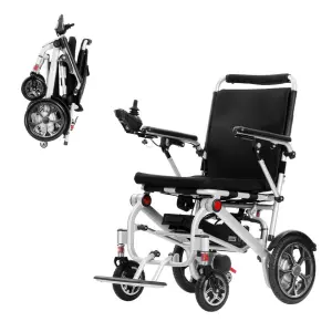 2026 Support Customize Service Aluminum Alloy Intelligent Wheel Chair Quick Folding Portable Electric Wheelchair