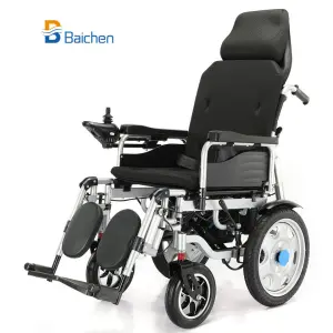 Foldable Portable 40kg Durable Power Wheelchair Carbon Steel 500w Dual Motor Handicapped Travel Electric Wheelchair