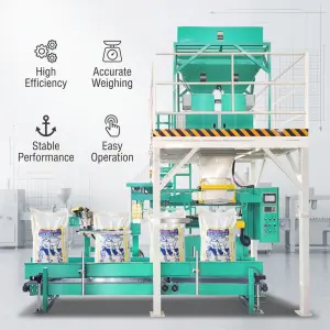 Automatic 5kg 25kg 50kg Rice Grain Packing Machine High Speed Weighing and Bag Filling Sealing Machine for Cereals Granules