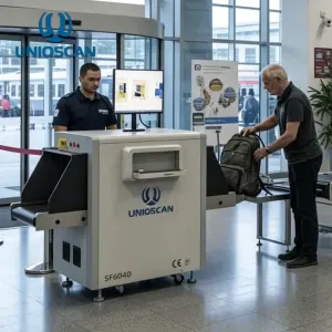 UNIQSCAN China Manufacturer 6040 Security Equipment X Ray Baggage Scanner for Hotel Warehouse Factory Station Luggage Scanner
