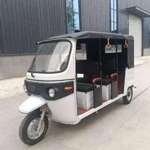 7500W Touring Trailer with Open Body Electric Tricycle >1000W Power 60-72V Voltage Motorized Passenger Vehicle
