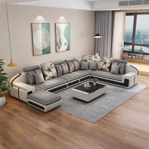 Popular Nordic New U Shaped Sofas for Sale Large U-Shaped Sofa Set Luxury Modern Living Room Combination Sofas for Home