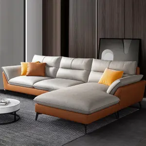 Modern Simple Designer L-shaped Sofa Wholesale Light Luxury Fabric Sofa for Home Apartment Nordic Living Room L-shape Sofa Set