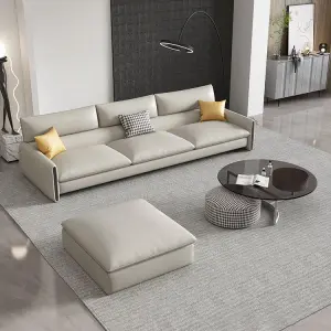 Washless Leathaire Fabric Sofa Indoor Modern Small Apartment Minimalist Luxury Living Room Three Seater Sofas for Home Luxury