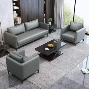 Fashion House Furniture Sofa Set Living Room Modern 3 Piece Couches for Office Luxury Simple Design Business Negotiation Sofa