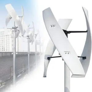 High Efficiency Vertical Axis Wind Turbine Generator Set 10kW 20kW Low Noise Spiral Blade Wind Generator for Home Use
