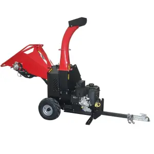 Customized Forestry Machinery 15hp Wood Chipper with Hydraulic Feed