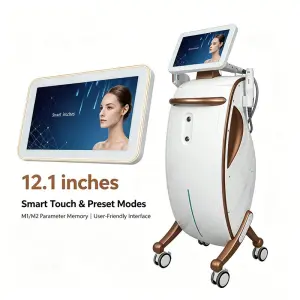 Professional 3IN1 HIFU Anti-Aging Gold Microneedle RF Beauty Machine Targeted for Eye Area with UK Plugs