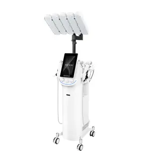 11 Handles Oxygen Facial Machine with PDT Light Therapy for Deep Cleansing Wrinkle Removal Acne Control & Skin Brightening