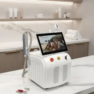 Portable White Nd Yag Laser Machine IPL Opt Tattoo Removal RF Skin Lifting Diode Opt Hair Removal Model Number ICE Pico Laser