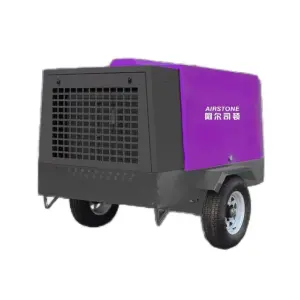 Airstone ASCY5/8 185 Cfm 150 psi Portable Screw air Compressor Yuchai diesel Engine 41 KW for Sandblasting