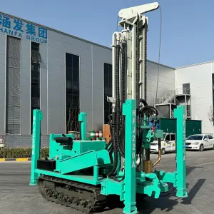 HFJ220A Factory Direct Sale Max 220m Portable Water Well Borehole Drilling Machine Automatic 56KW Diesel Drilling Rig