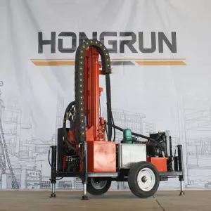 High Efficiency 280M Hydraulic Portable Diesel Powered Mining Construction Water Well Drilling Rig