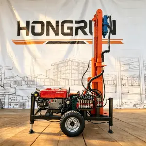 160m Deep Drilling Rig with 25HP CHANGCHAI Engine, 100-300mm Drilling Diameter 900kg Water Well Drilling Machine
