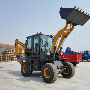 FREE SHIPPING CE EURO 5 EPA Backhoe Excavator Loader Tractor Backhoe Loader Diesel Wheel 4X4 Backhoe Loader