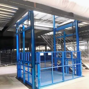 Industrial Guide Rail Hydraulic Cargo Lift Elevator Small Warehouse Freight Elevator Vertical Goods Lift