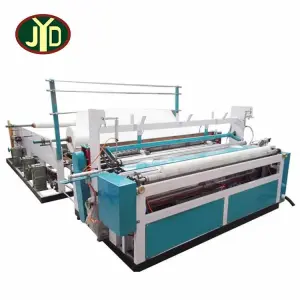 JYD Fully Automatic Toilet Tissue Paper Roll Making Machine Toilet Paper Cutting Machine Toilet Paper Embossing Jumbo Rolls