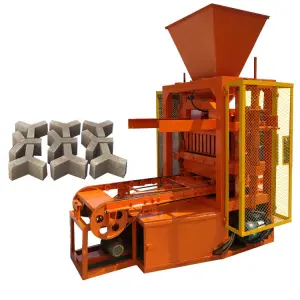 Parpaing Brick Making Machine Qtj4-26 Clay Motor & Engine Powered
