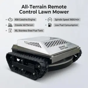 Custom Made Stainless Steel Lawn Mower 1m Cutting Width High Remote Control Farm Weeding Machine Motor Gearbox Bearing Gear