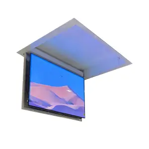 Motorized TV Lift Ceiling Bracket Hidden with Remote Control Steel Material Ceiling TV Mount Liftable and Tiltable
